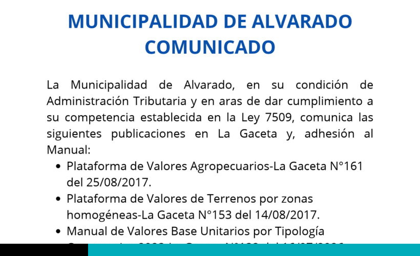 MUNICIPALIDAD DE ALVARADO