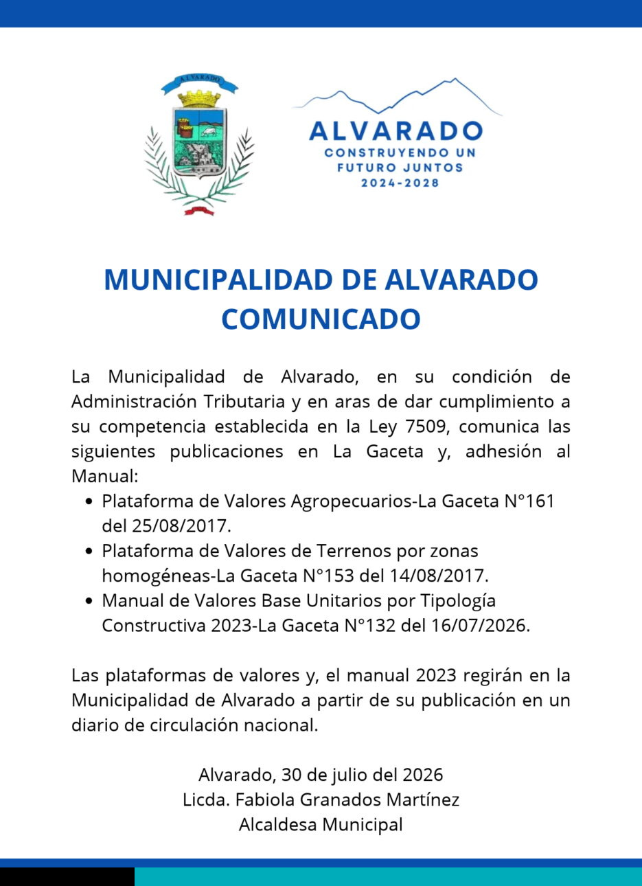 MUNICIPALIDAD DE ALVARADO