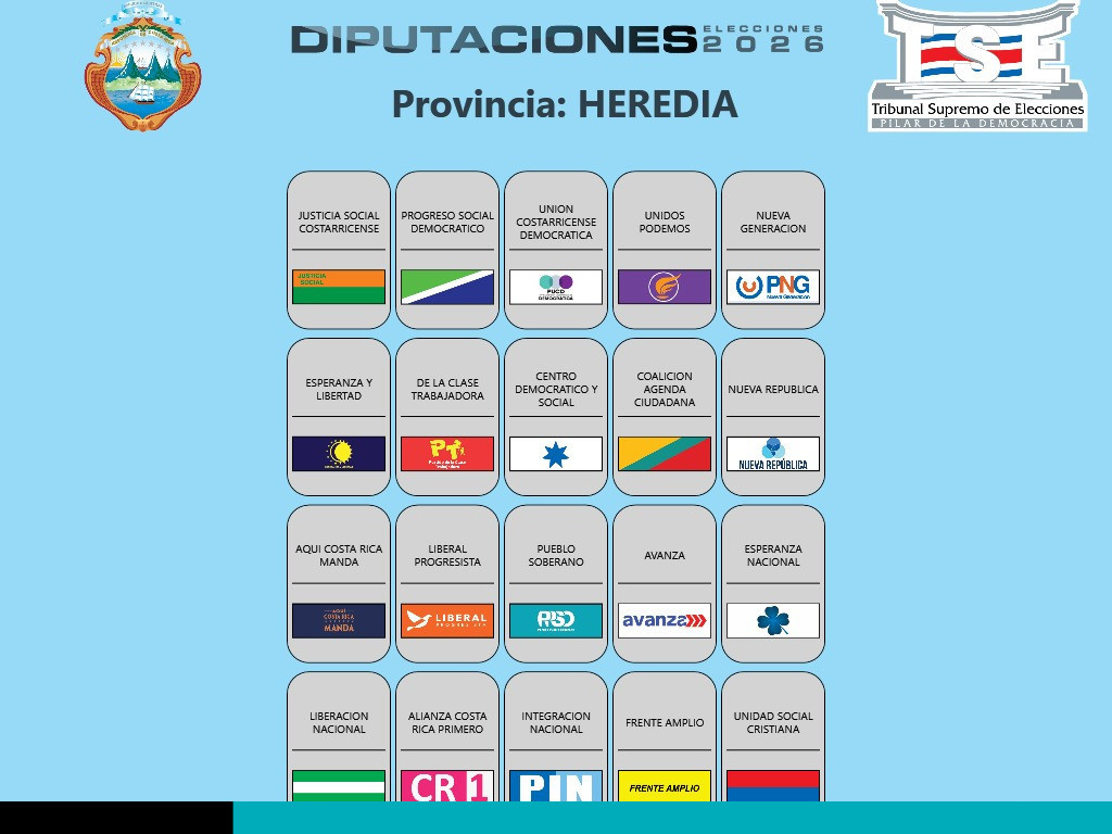 elecciones nacionales 2026 heredia